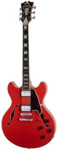 D'Angelico Premier DC Stop-bar Tailpiece Fiesta Red