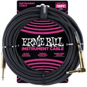 Ernie Ball 10' Braided Cable Black