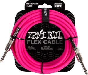 Ernie Ball Flex Instrument Cable 20' Pink