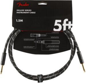 Fender Deluxe Series 5' Instrument Cable Black Tweed