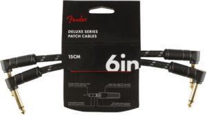 Fender Deluxe Series 6'' Patch Cable Black Tweed 2-Pack