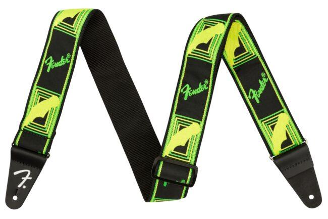 Fender Neon Monogram Strap Green/Yellow