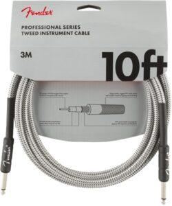 Fender Professional Series 10' Instrument Cable White Tweed