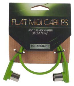 Rockboard Flat MIDI Cable Green 30 cm
