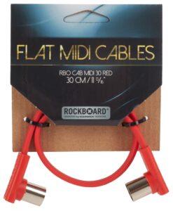 Rockboard Flat MIDI Cable Red 30 cm
